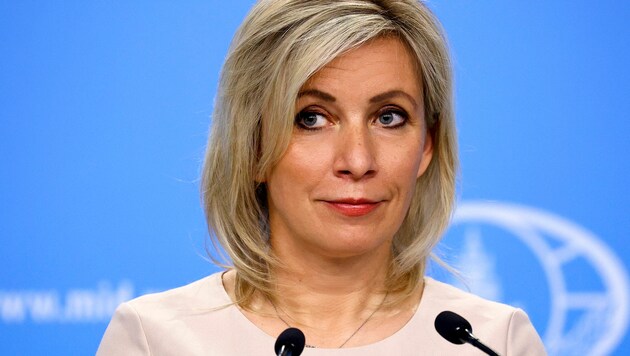 Russlands Ministeriumssprecherin Maria Sacharowa (Bild: AP)