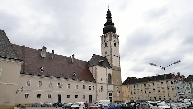 Der St. Pöltner Domplatz (Bild: P. Huber)