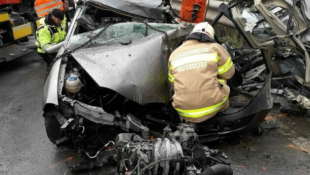 Tödlicher Unfall auf der B 156 (Bild: FF Nussdorf)