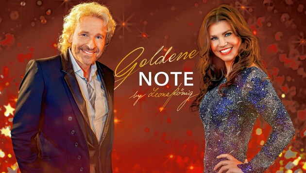 „Die Goldene Note 2021“ mit Thomas Gottschalk und Leona König (Bild: ORF)