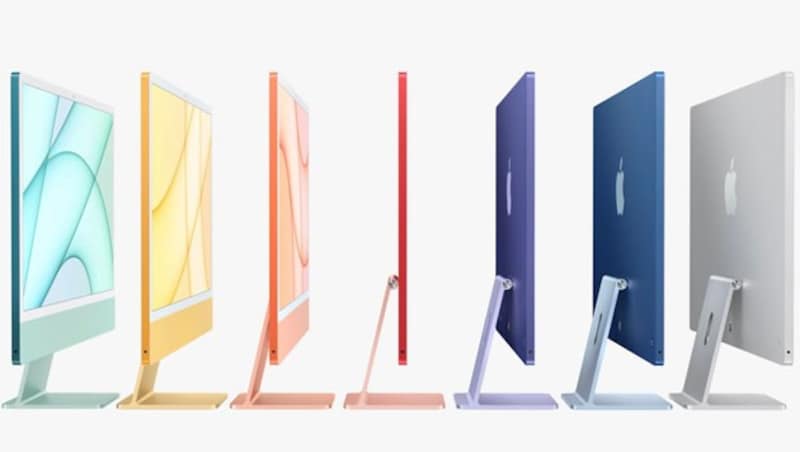 Den neuen superdünnen iMac gibt es in verschiedensten Farben. (Bild: Apple)