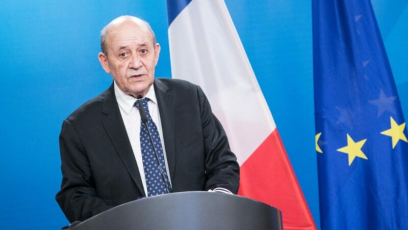 Frankreich Außenminister Jean-Yves Le Drian (Bild: APA/POOL/AFP/STEFANIE LOOS)