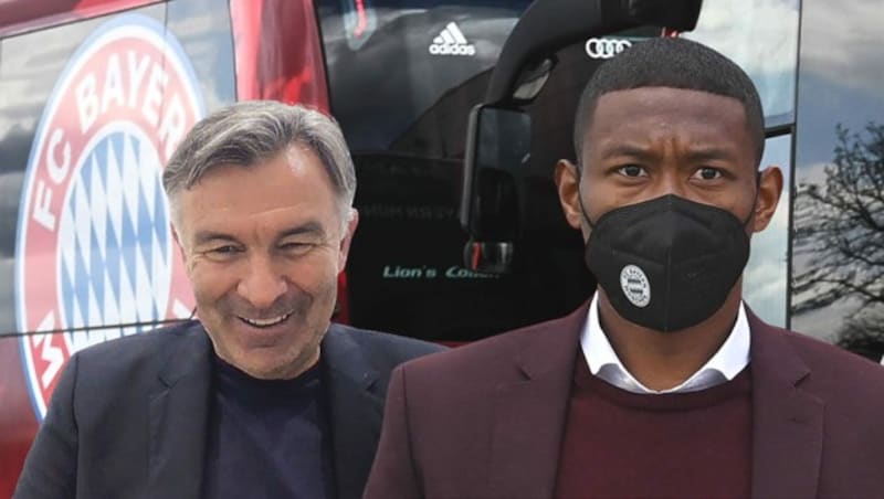 Willi Ruttensteiner (li.), David Alaba (Bild: APA/AFP/Christof STACHE, krone.tv, Krone KREATIV)