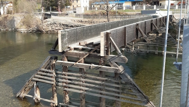 Die alte Brücke wurde abgerissen. (Bild: Arch. DI J. Bacher)