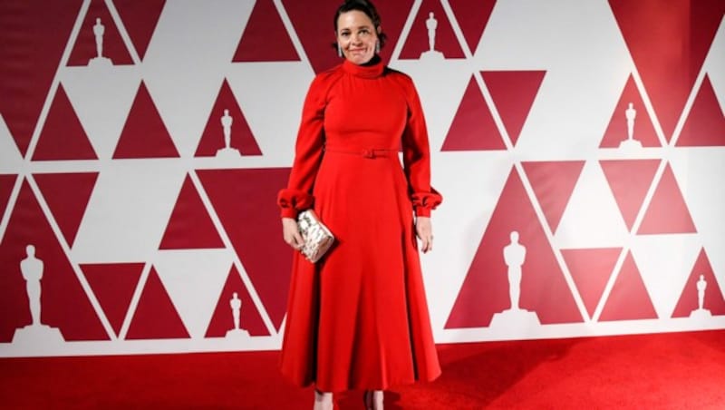 Olivia Colman bei ihrer Ankunft beim Oscar-Screening in London. (Bild: APA/Alberto Pezzali-Pool/Getty Images/AFP)