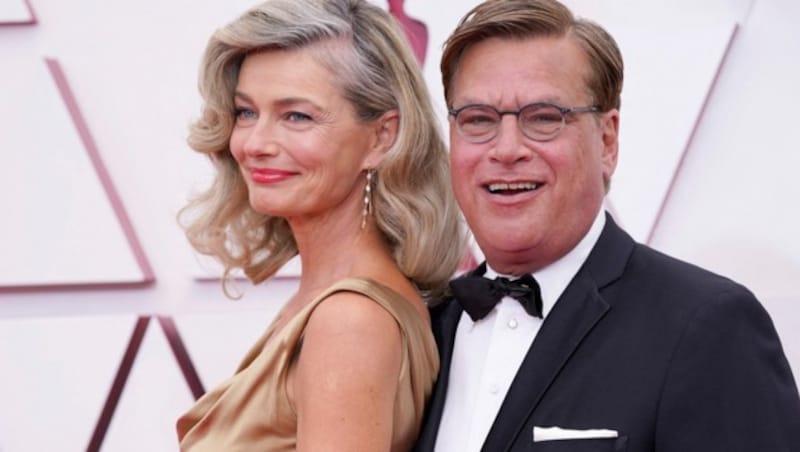 Model Paulina Porizkova und Aaron Sorkin (Bild: AP)