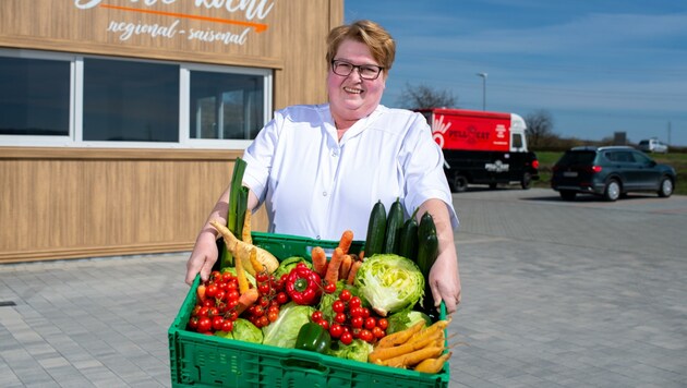 Brigitte Barth verkocht vor allem Produkte aus der regionalen Landwirtschaft. (Bild: Imre Antal)