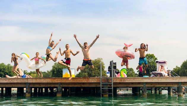 1, 2, 3 - Anlauf und Sprung! Bis 19. Mai soll der Großteil der Kärntner Badeanlagen in die Sommersaison starten. (Bild: Martin Steinthaler | tinefoto.co)