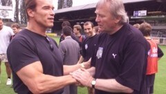 Ivan Osim mit Arnold Schwarzenegger (Bild: Pail josef)