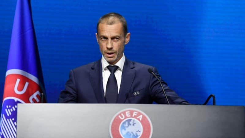 UEFA-Boss Aleksandar Ceferin (Bild: AP)