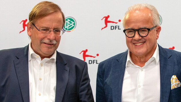 Fritz Keller (rechts) und Rainer Koch (Bild: APA/dpa/Andreas Gora)