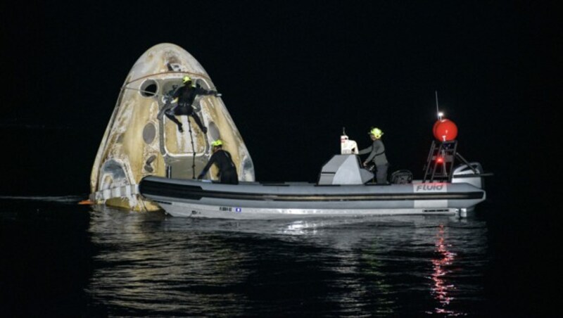 Planmäßige Wasserung im Golf von Mexiko (Bild: APA/AFP/(NASA/Bill Ingalls)/Bill INGALLS)