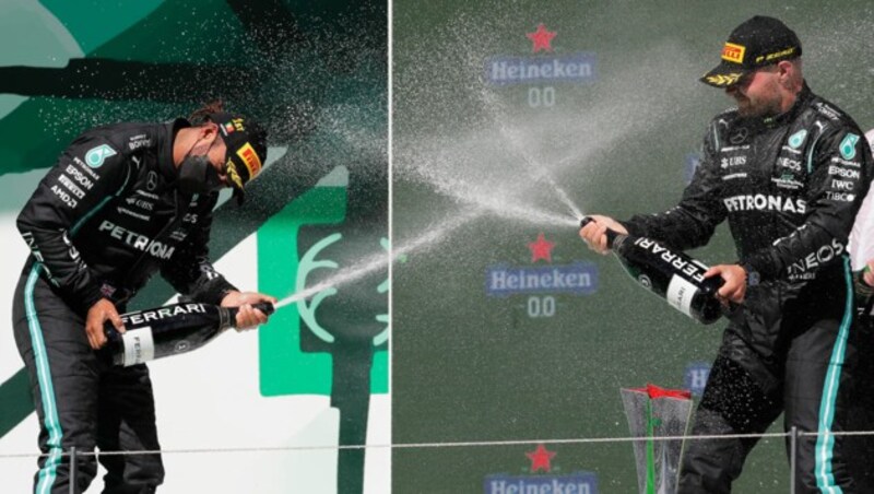 Lewis Hamilton (li.), Valtteri Bottas (Bild: AP)