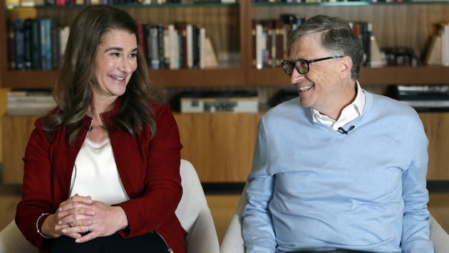 Bill Gates und seine Ex-Frau Melinda (Bild: AP)