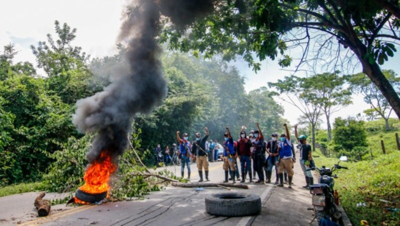 Auch im ländlichen Raum gibt es Proteste gegen die Politik des kolumbianischen Präsidenten Ivan Duque. (Bild: APA/AFP/Schneyder MENDOZA)