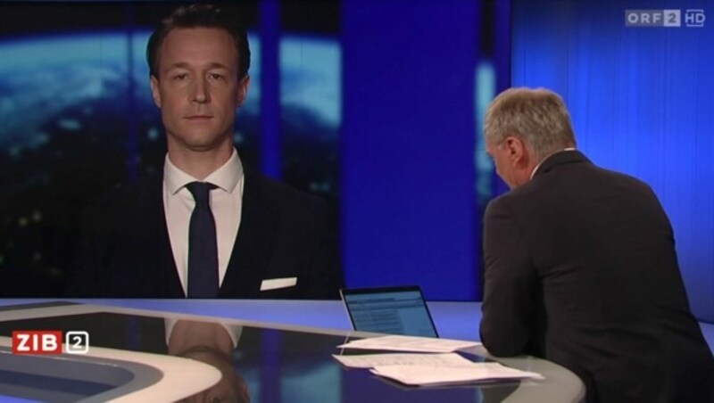 Blümel stellte sich den Fragen von Moderator Armin Wolf. (Bild: Screenshot/ORF)