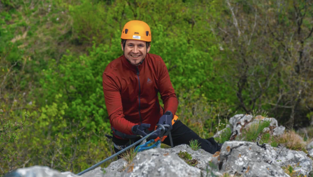 Stefan Salzmann ist vom neuen Steig schwer begeistert. (Bild: Hannes Wallner)