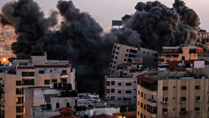 In dem Hochhaus in Gaza sollen sich Räumlichkeiten der Hamas befunden haben. (Bild: AFP)