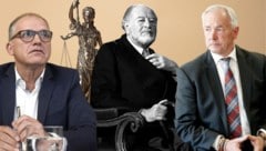 Von angeklagt bis verurteilt: Ernst Strasser, Bruno Kreisky, Gerhard Dörfler (v.l.) (Bild: APA)