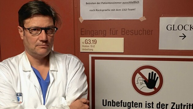 Überlebenskampf am AKH: Intensivmediziner Staudinger von der MedUni warnt davor, jetzt unvorsichtig zu werden. (Bild: AKH Wien)