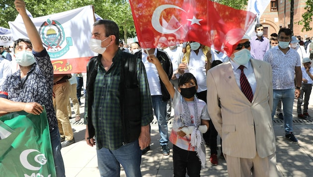 Am Freitag demonstrierten Türken im ganzen Land für die Palästinenser im derzeit eskalierenden Israel-Palästina-Konflikt. (Bild: AFP)