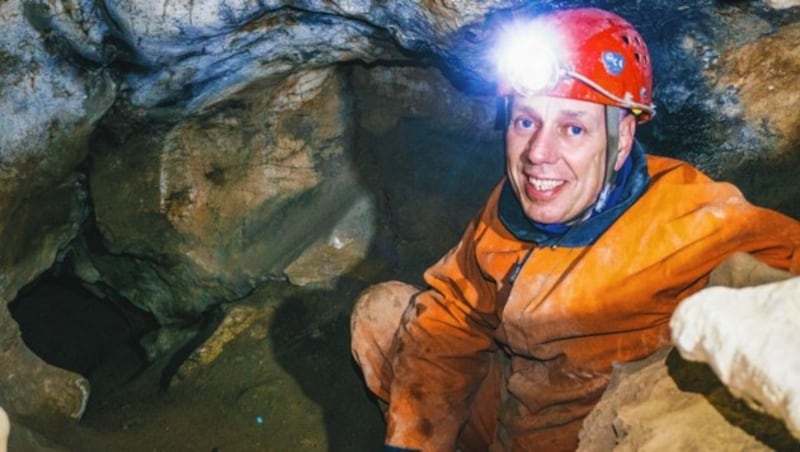 Peer Van der Heijden arbeitet bei Bergsport Korak in Villach, wo es auch die Ausrüstung für Höhlen gibt. (Bild: Wallner Hannes)