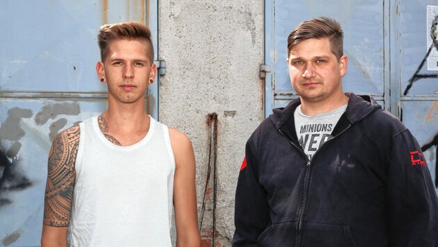 Peter Schlögl (22) und Bernhard Gleissner (33) aus Wiener Neustadt wurden am Samstag zu Helden. (Bild: Helmut Horvath)