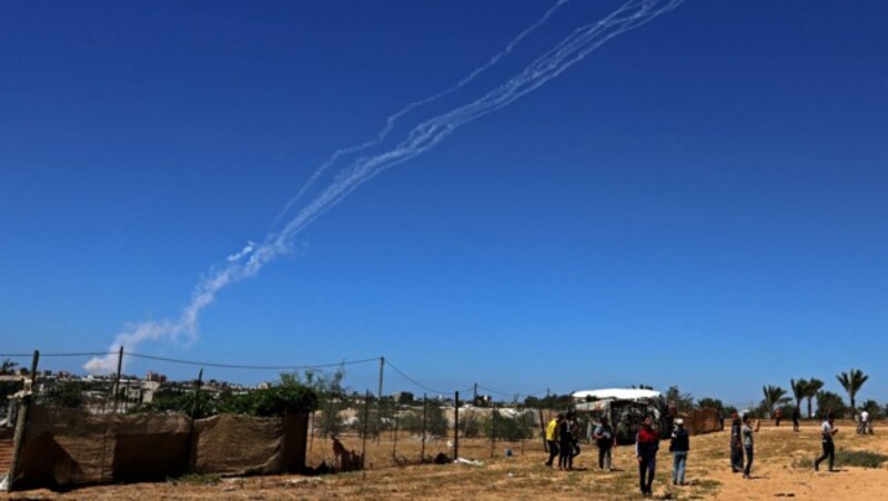 Am Montag vergangener Woche begann die von der EU als Terrororganisation eingestufte Hamas ihren Raketenbeschuss auf Israel. (Bild: AFP)