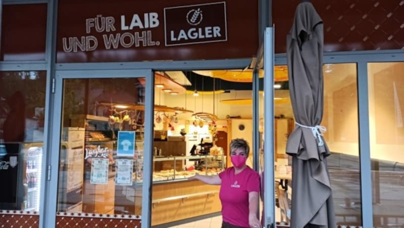 Punkt 6 Uhr: Die Bäckerei Lagler in Klagenfurt heißt Gäste willkommen. (Bild: Dorian Wiedergut)