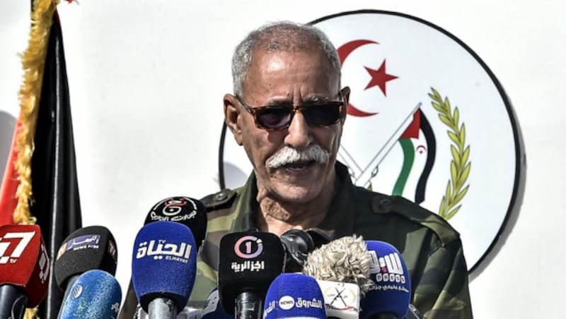 Brahim Ghali, Chef der Unabhängigkeitsbewegung Polisario (Bild: APA/AFP/RYAD KRAMDI)