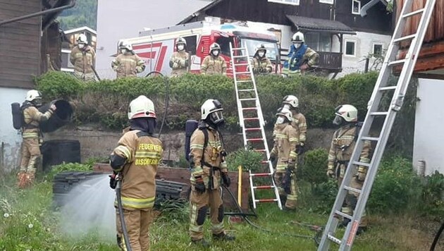 Gasflasche brannte - Einsatz für die Feuerwehr Bischofshofen (Bild: FF Bischofshofen)