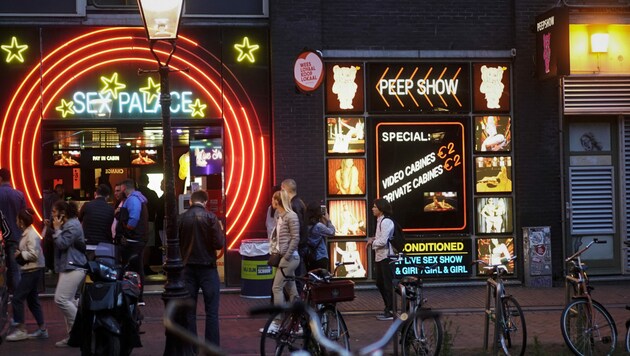 So sieht es in Amsterdams Rotlichtviertel aus. (Bild: AFP)