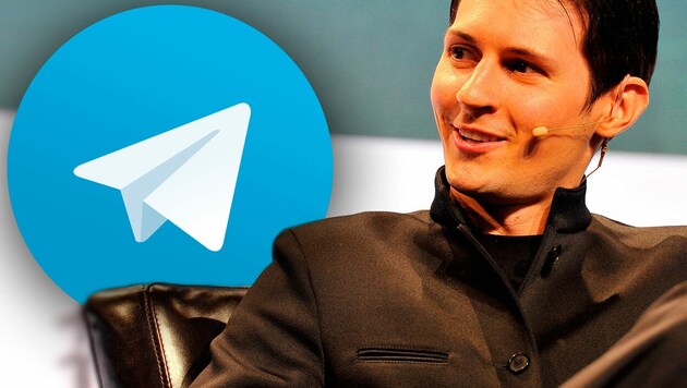 Telegram-Chef Pavel Durov (Bild: AFP, Telegram, krone.at-Grafik)