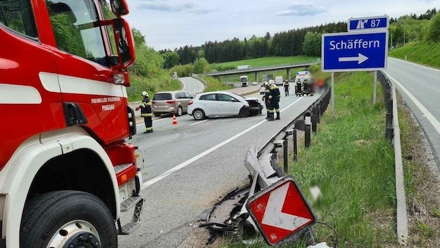 Schwerer Unfall (Bild: Einsatzdoku-Lechner)