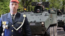 In Belgien herrscht derzeit Alarmzustand. Das Militär hilft bei der Suche nach einem flüchtigen Ex-Soldaten und Corona-Leugner, der unter Terrorverdacht steht. (Bild: AFP, Social Media, Krone KREATIV)