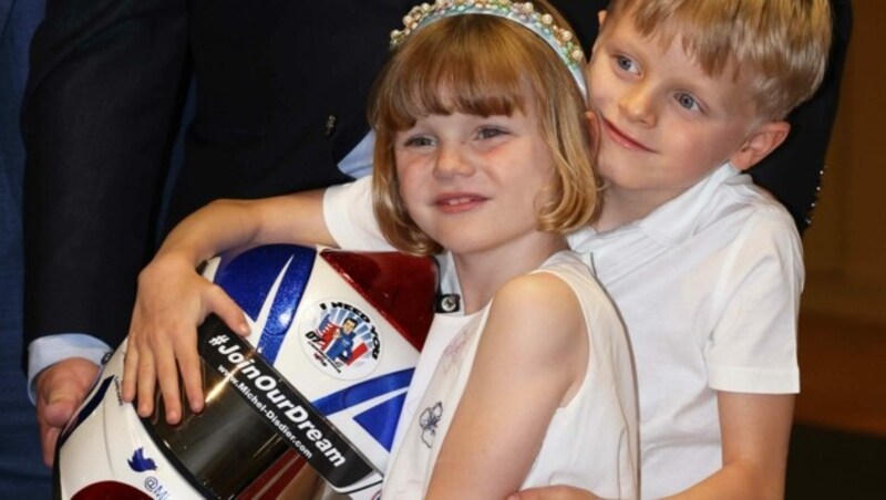 Gabriella und Jacques, die Zwillinge von Fürst Albert, sind echte Motorsport-Fans. (Bild: www.viennareport.at)