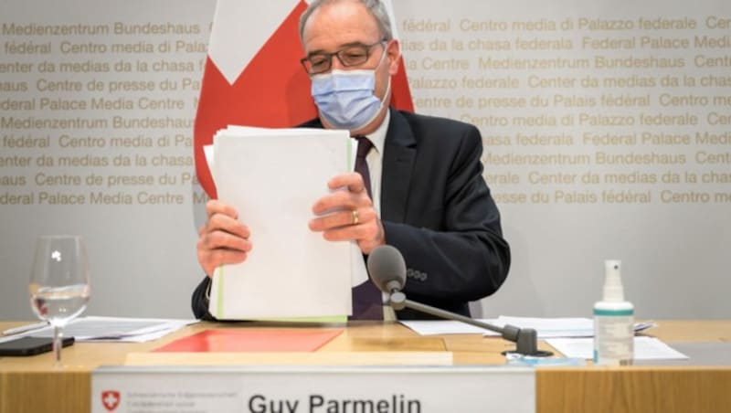 Der Schweizer Präsident Guy Parmelin (Bild: AFP)