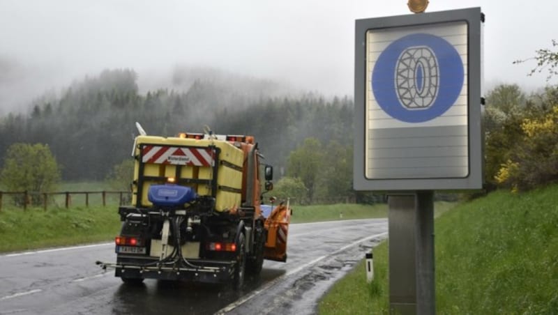 Kettenpflicht kurz vor Juni? In Salzburg derzeit teils Realität (Bild: Holitzky Roland)