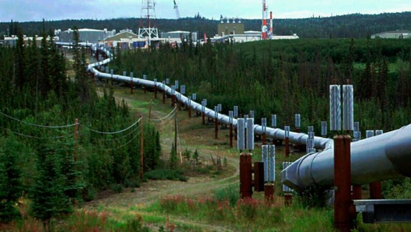 Eine Pipeline in Alaska (Bild: AP)