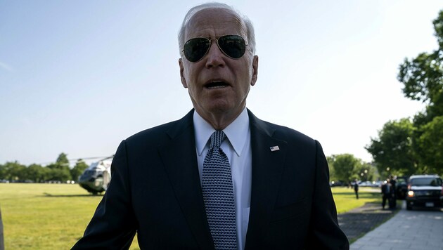 US-Präsident Joe Biden will die Treibhausgas-Emissionen halbieren und gleichzeitig in Alaska nach Öl bohren lassen. (Bild: AP)