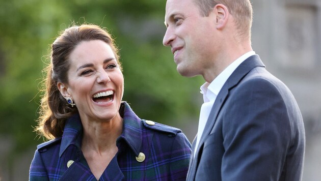 Herzogin Kate und Prinz William in Schottland. (Bild: AFP)