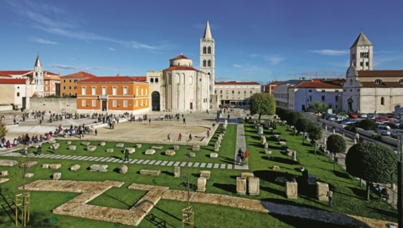 In Zadar gibt es wie in Rom ein Forum Romanum mitten in der Stadt. Das war einst von Säulenhallen und Statuen umgeben. (Bild: ©Filip Brala)