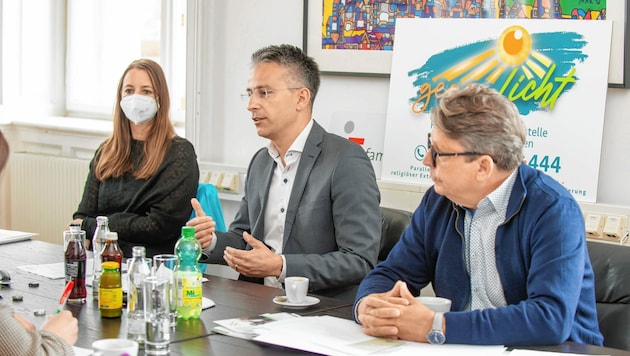 Roswitha Müller, Kurt Hohensinner, Werner Miedl (von links) (Bild: Foto Fischer)