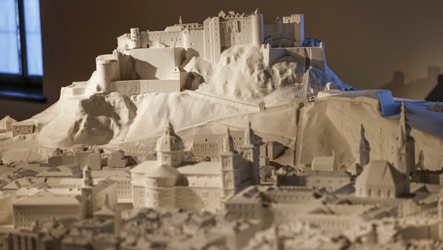 Highlight der neuen Panorma-Tour ist das 3D-Modell der Salzburger Altstadt aus Salz. (Bild: Tschepp Markus)
