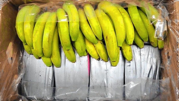 Eine Kokain-Lieferung in Bananenkisten brachte die Ermittlungen ins Rollen. (Bild: Landeskriminalamt Baden-Württemberg)
