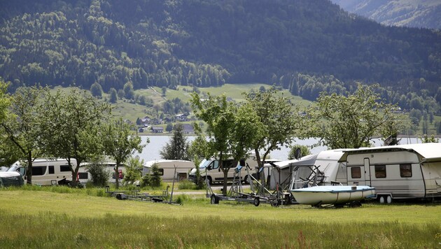 Die 140 Stellplätze am Seecampingplatz Appesbach sind über Fronleichnam zum ersten Mal komplett belegt. (Bild: Tröster Andreas)