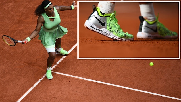 Serena Williams im extravaganten Roland-Garros-Outfit (Bild: APA/AFP/Christophe ARCHAMBAULT)