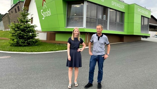 Geschäftsführer Rudolf Strobl mit Tochter Nina, die ebenfalls im Betrieb tätig ist. (Bild: Schulter Christian)