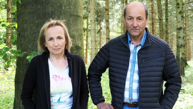 In Sorge – die Waldbesitzer Anton und Christine Hieger (Bild: GabrieleMoser)