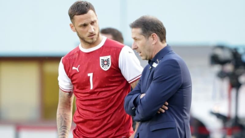 Marko Arnautovic (li.) und Franco Foda (Bild: GEPA)